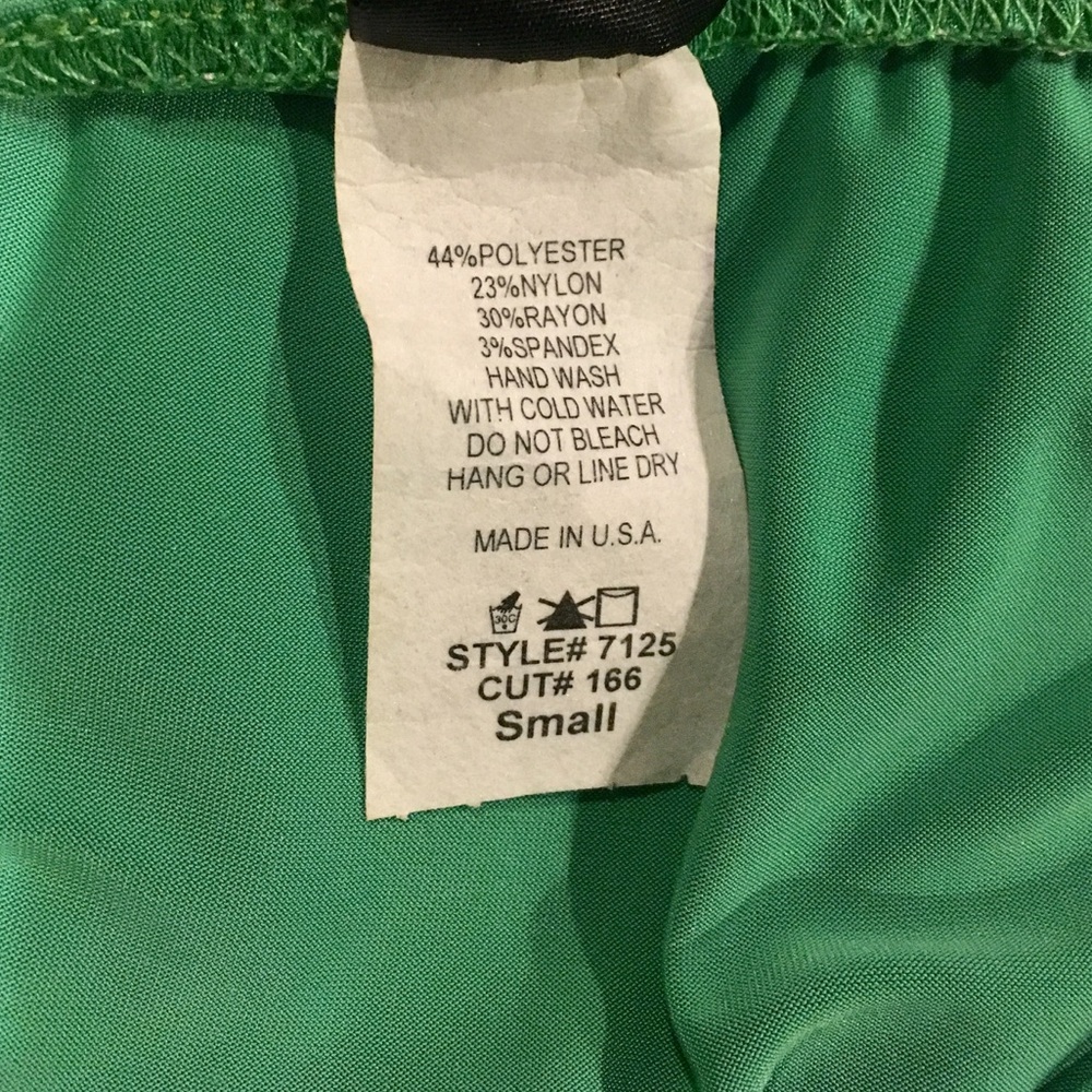 Green Asymmetrical Ruffle Women's Dress - Picture 7 of 7